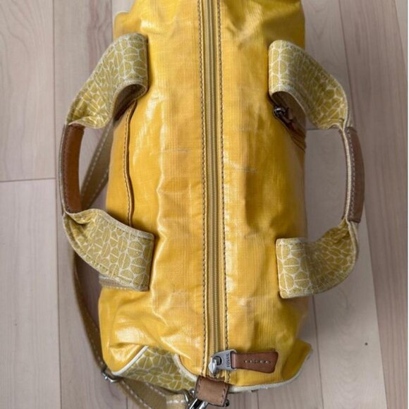 High-quality Fossil Key-Per bowling bag yellow coated canvas - Picture 4 of 8